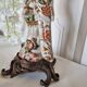 Parrot Candle Holder, Enameled Porcelain and Bronze, Late 19th Century