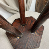 French tripod farm stool in wood, 1960s