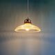 Art Deco pendant light in grooved glass, 1920s-30s