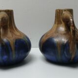 Paire de vases art déco en grés de Gannat de G. M éténier