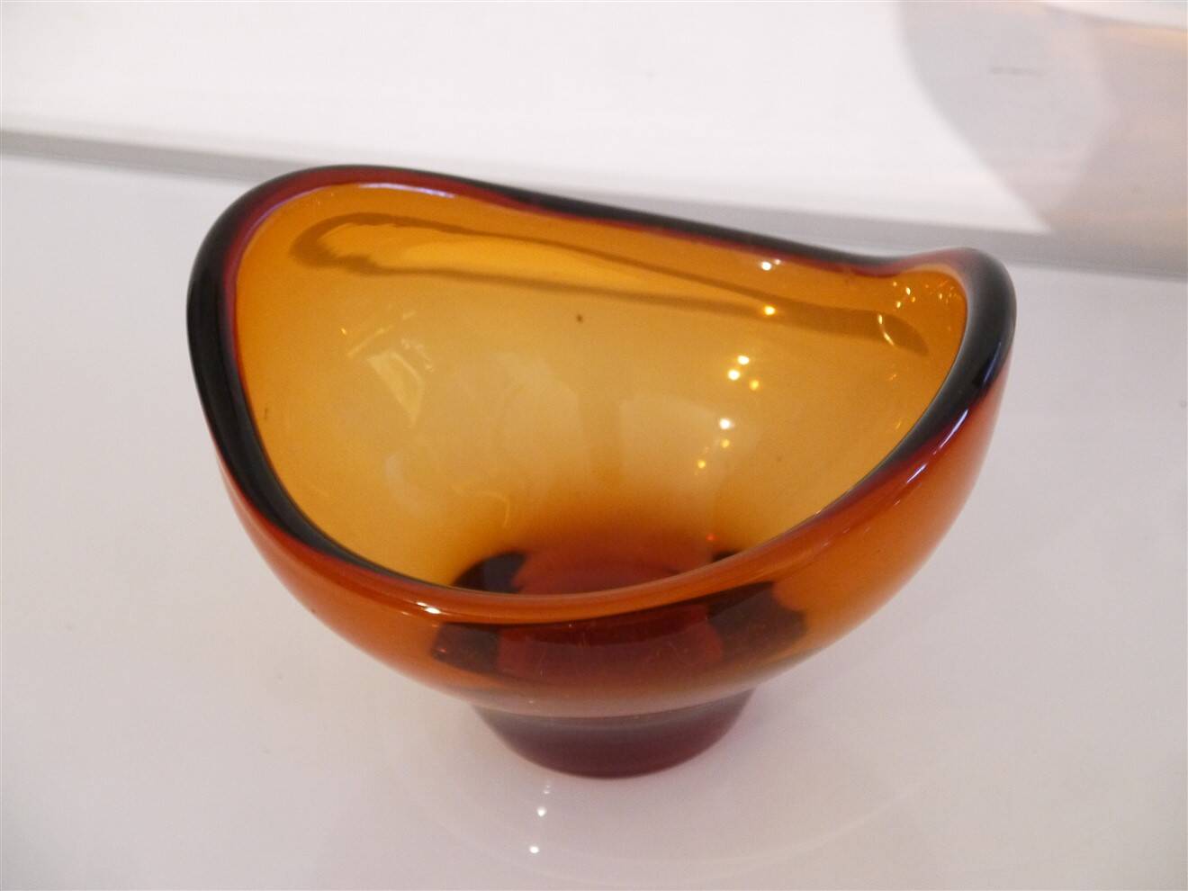 Scandinavian free-form glass bowl