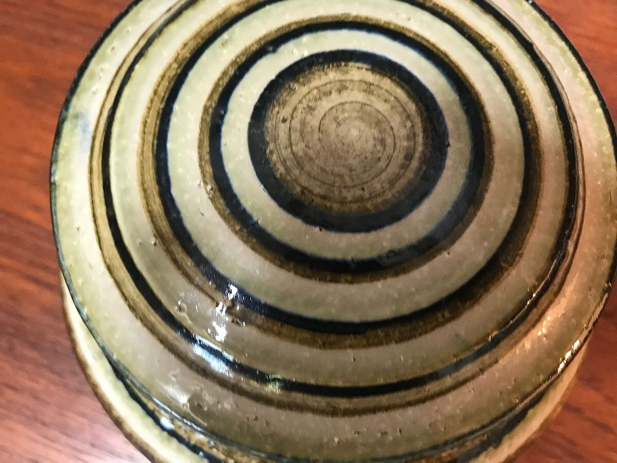 Ceramic Art Pot or Box with Lid from Søholm Stoneware, Denmark 1960s