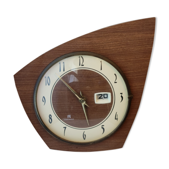 Vintage wall clock in electric smi formica with date