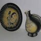 Decorative dish and pitcher signed "J P Tallon Vallauris"