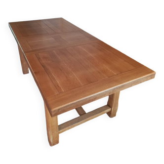 Solid light oak table