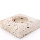 Square travertine ashtray, 1970s