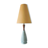 Scandinavian ceramic and teak lamp from the 60s