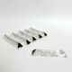 Set of 6 vintage crystal knife rests 24% lead – pyramid design