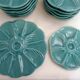 Oyster service Fish in faience barbotine 1950s