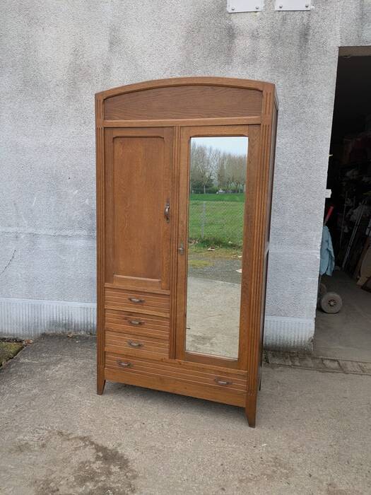 Parisian armoire style oak wardrobe