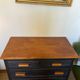 Vintage patinated black craft furniture style chest of drawers