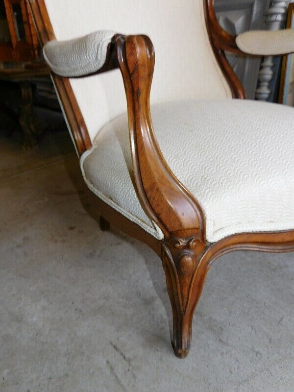 Pair of walnut armchairs mark from the 19th century