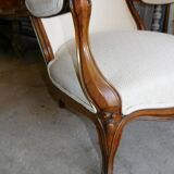 Pair of walnut armchairs mark from the 19th century