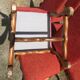 Vintage Louis XIII style chairs sheep bones in beech and velvet.