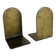 Pair of minimalist vintage raw brass bookends