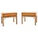 French bedside tables in birch root and brass, 1930s, set of 2