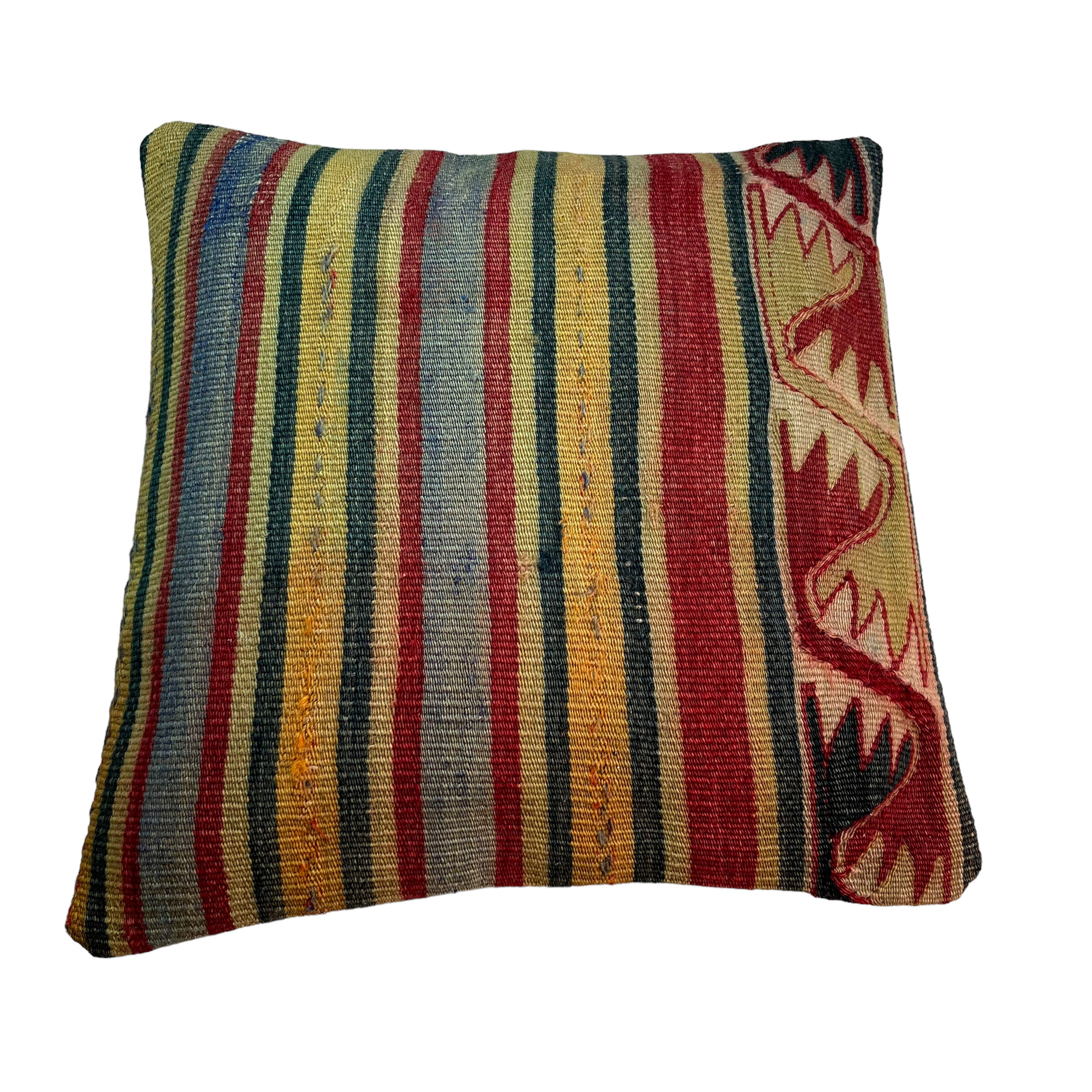 Vintage turkish kilim cushion cover , 40 x 40