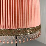 Austrian brass floor lamp pleated lampshade 1940-50’s