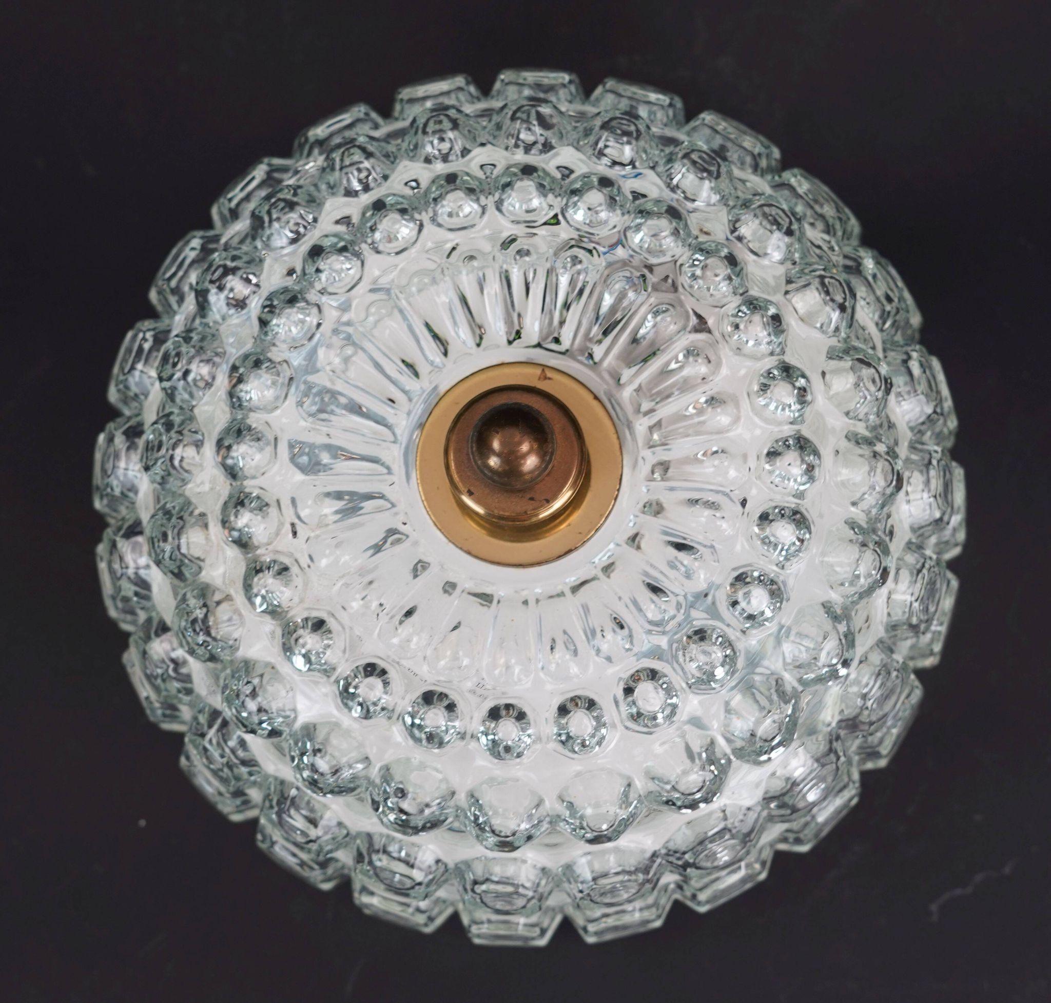 vintage limburg bubble glass ceiling LAMP model A 637 flush mount 1970s
