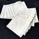 12 old white linen napkins 44.5 x 45.5 cm