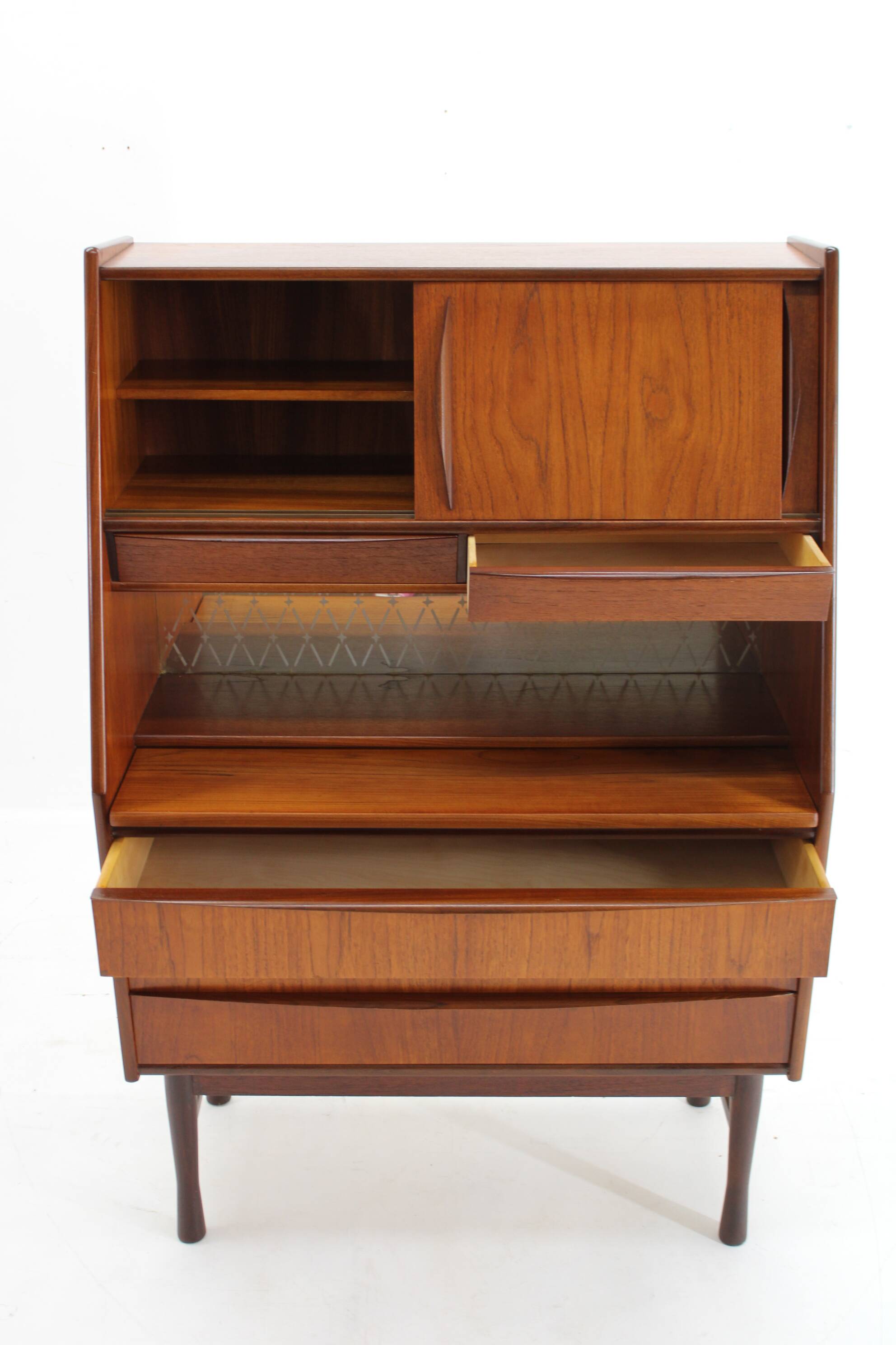1960s Danish Teak Secretary/Writing Cabinet