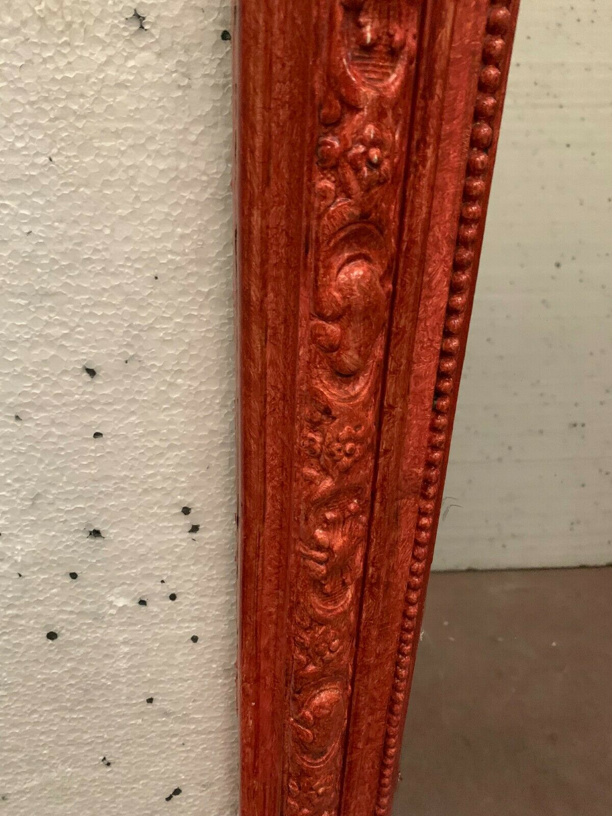 Napoleon III style mirror in wood and patinated stucco XX century