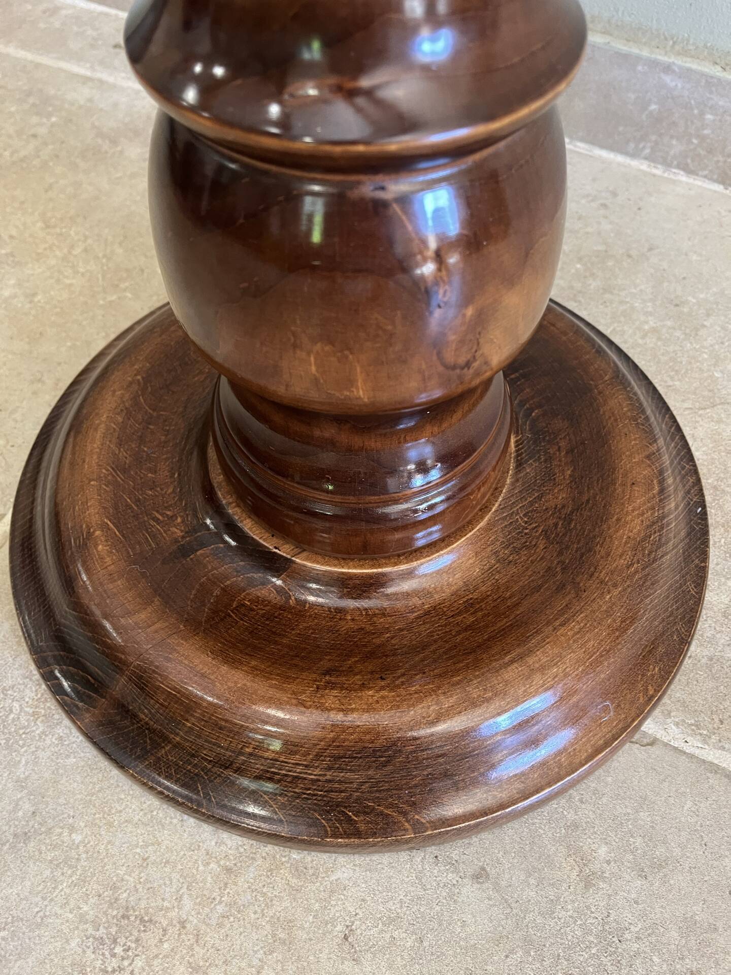 Twisted wooden stool