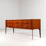 Italian sideboard or chest of drawers in teak Italy 1960