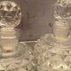 Paire de flacons XIXe cristal Baccarat décor pointes de diamant