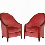 Paire de Fauteuils Art Déco par René Joubert & Philippe Petit pour DIM,