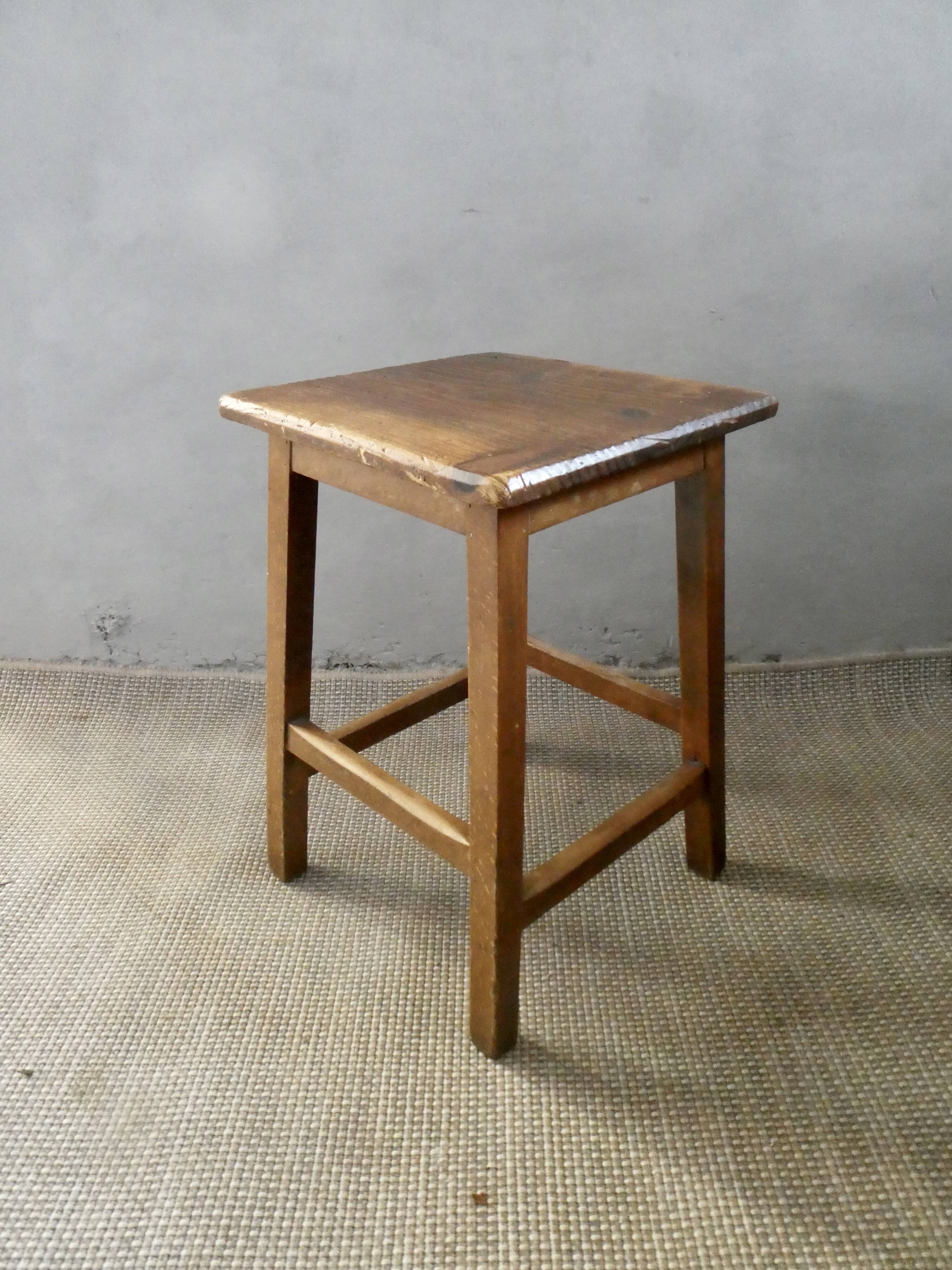 Wooden workshop stool, 50s-60s