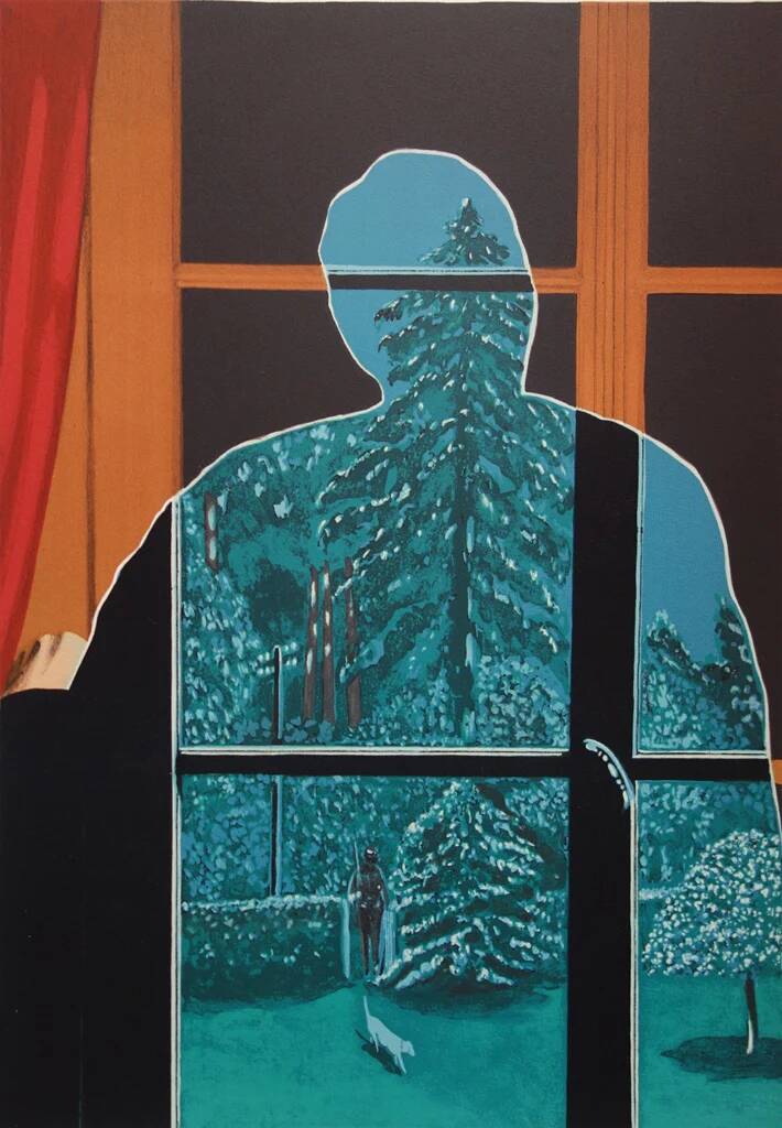 Mathon: Homage to Magritte, original signed lithograph