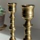 Pair of brass candle holders made in England