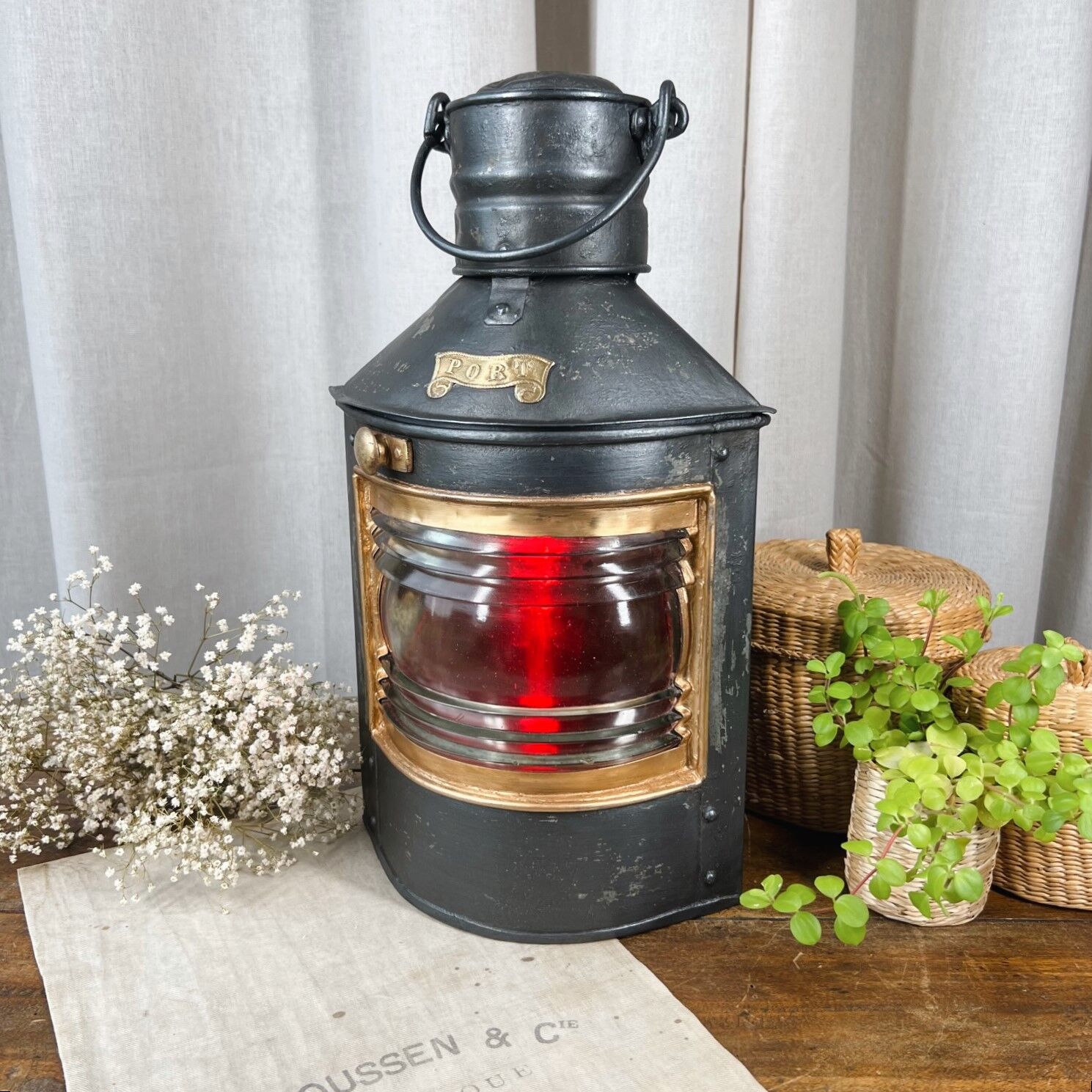 Old lamp "port" marine lamp