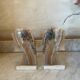 Pair of vintage onyx bookends