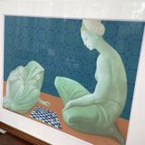 Lithograph "Game of Checkers or Pari De Zobeïde" Leonor Fini