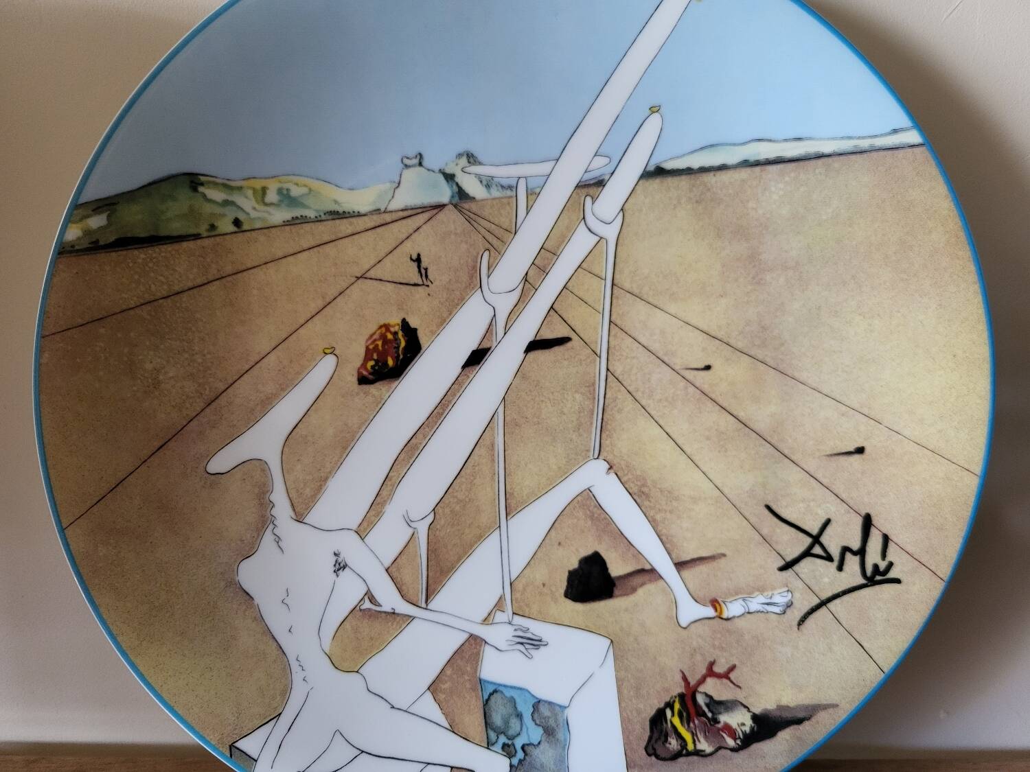 Salvador Dali numbered porcelain plate