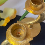 Pair of moon and gold candlesticks