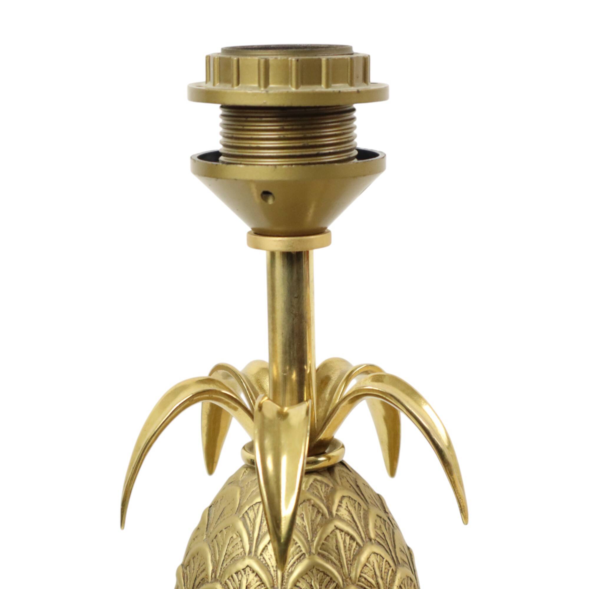 Brass Pineapple Lamp Style Maison Charles Hollywood Regency