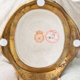 Sculptural Art Nouveau Swan Coupe in Crackled Glazed Porcelain and Gilded Metal