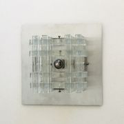 Murano glass wall lamp by albano poli for poliarte, italy 70s