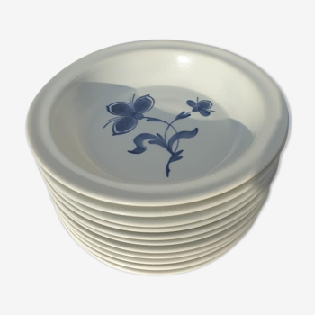 Set 11 porcelain plates campaign by singer limoges