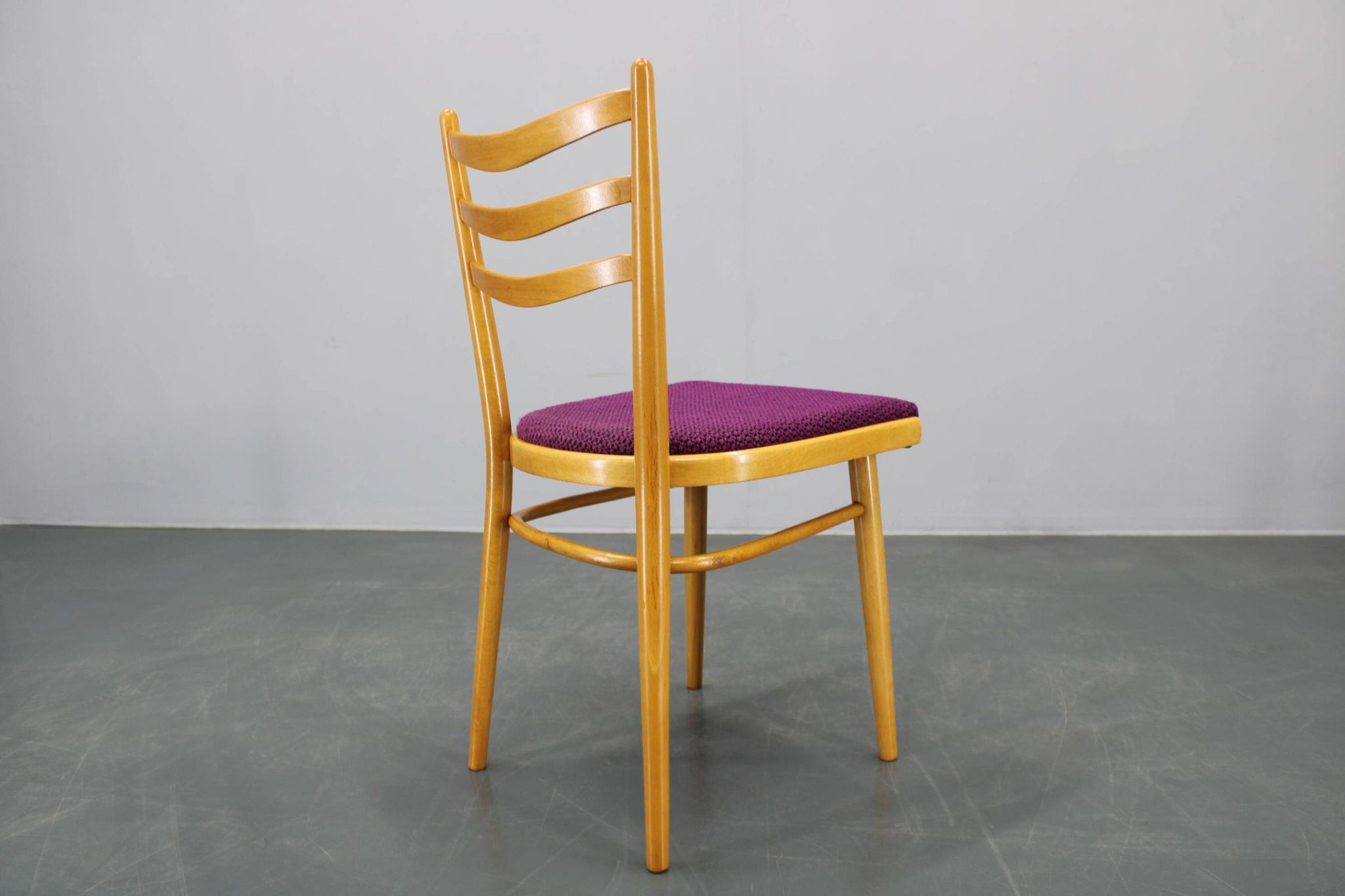1960s Set of Four Beech Dining Chairs, Czechoslovakia
