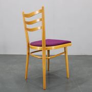 1960s Set of Four Beech Dining Chairs, Czechoslovakia