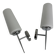 PAIR OF VINTAGE OPALINE WALL LIGHTS