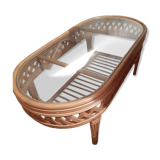 rattan coffee table