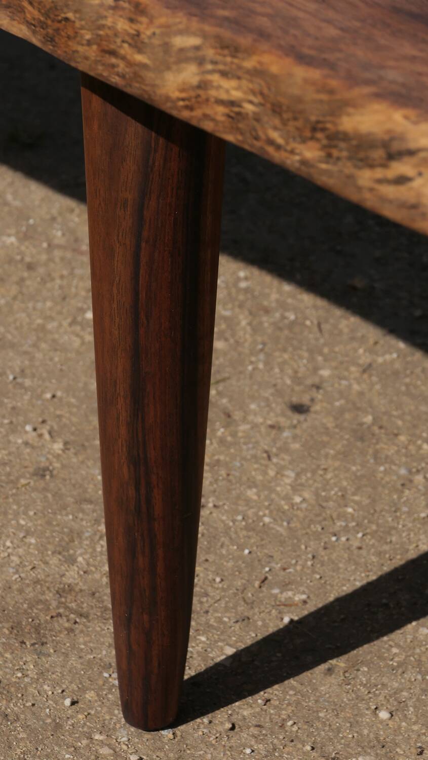 70s walnut coffee table