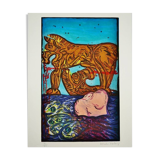 Malcolm Morley print Trojan Calvacade from the Odysseys of Enoch Suite, 1986 American
