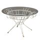Vintage coffee table in wrought iron and glass, Italy, 1950s.