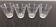 Set of 4 digestive glasses in vintage Shell chiseled crystal
